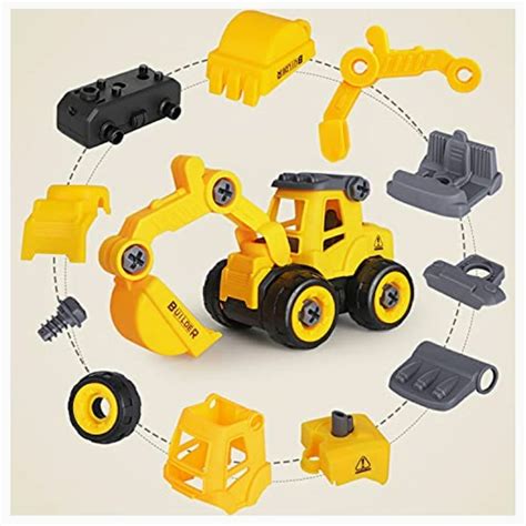 Set of 4 Assemble disassemble Construction vehicles DIY toys – Kidospark