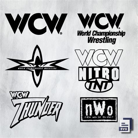 WWE SVG Wrestling Svg WCW Logo Wcw Nitro Logo Wwe - Etsy