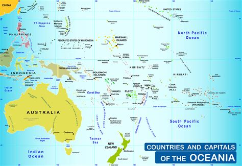 Printable Oceania Map