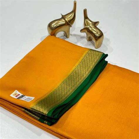 Pure Mysore Silk Saree | 110 grams | Checks Pattern | Raj Silk Villa