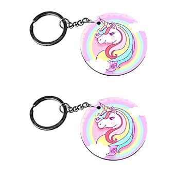 VPRINT QUALITY unicorn Pink rainbow unicorn keychain for girls stylish ...