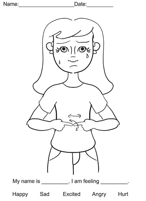 Image result for ASL Sign Language Coloring Pages