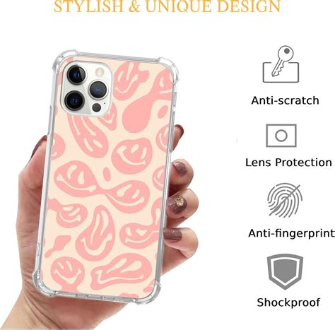 Buy Lemifelgby Peachy Melting Smiley Face Case for iPhone 12 and iPhone ...