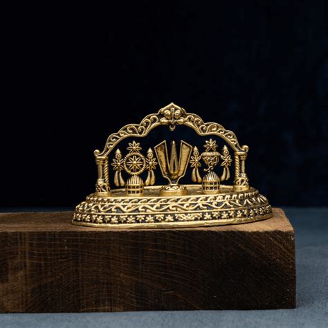 Elite Brass Chakra Set on a Single Base – Divine Symbols for Pooja Roo ...