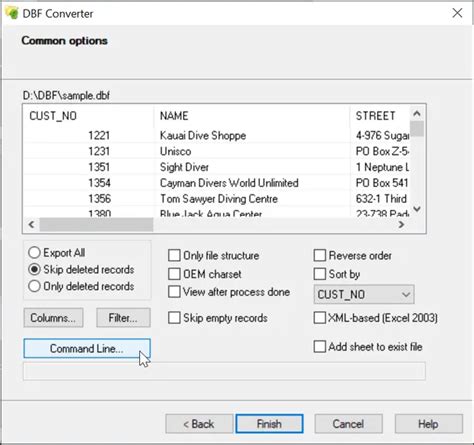 Convert .dbf to Excel 的图像结果