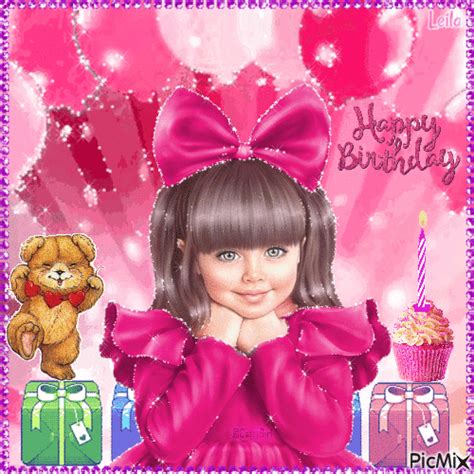 Pink Girl - Happy Birthday Gif Pictures, Photos, and Images for ...