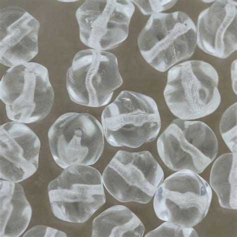 Crystal Clear Baroque Glass Bead