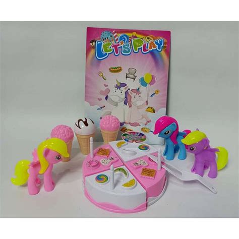 Jual Mainan Kue Ulang Tahun Potong DIY Birthday Cake Kuda Pony Es Krim ...