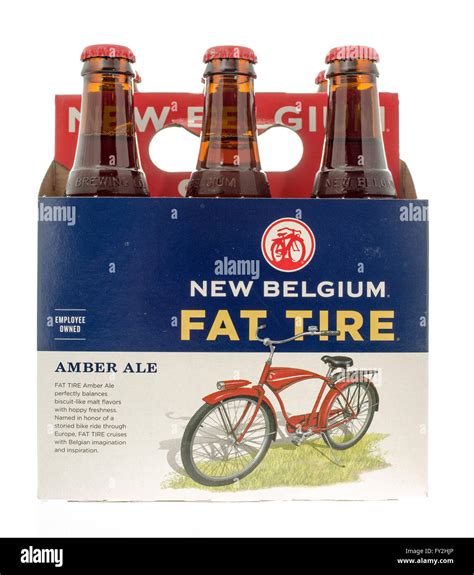 Winneconne, WI -3 Nov 2015: Six pack of New Belgium Fat tire beer Stock ...