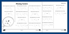 👉 Factor Pairs Activity Sheets