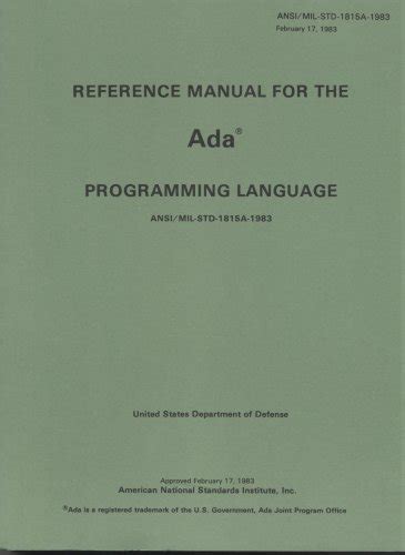 Buy Reference Manual for the Ada Programming Language Book Online at ...