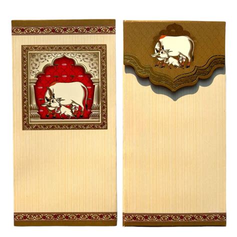 Pichwai Art Print Velvet Shagun Envelopes – Luxury Gold Foil ...