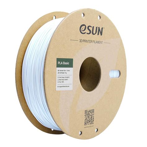eSun 1.75mm PLA-Basic 3D Printing Filament 1kg Cold White Color – Robocraze