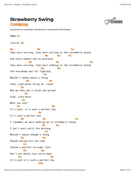 Image result for Coldplay Strawberry Swing Tutorial