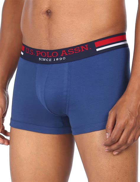 Buy Men Pure Cotton Contrast Waist I641 Trunks - Pack Of 1 Blue|U.S ...