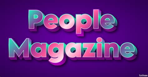 People Magazine Efecto de texto y diseño de logotipos Tendencia