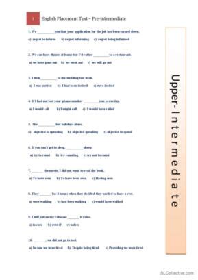 Image result for Upper Intermediate English Level Test
