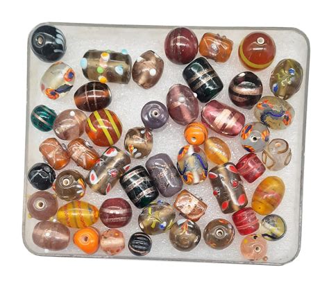 eshoppee 200 gm Multi Mix Fancy Glass Beads for Jewellery Making ...
