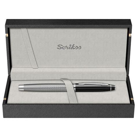 Scrikss Noble 35C Spiral Black CT Fountain Pen