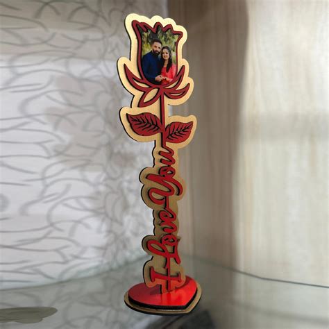Personalized photo rose with stand – QuirkyGifts