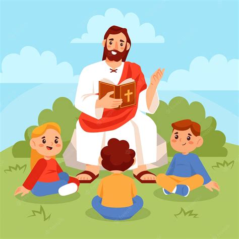 Jesus Christ And Children Clipart Jesus clip art free ascension free ...