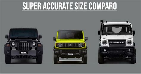 Maruti Suzuki Jimny vs Mahindra Thar vs Force Motors Gurkha 4X4 SUVs in ...