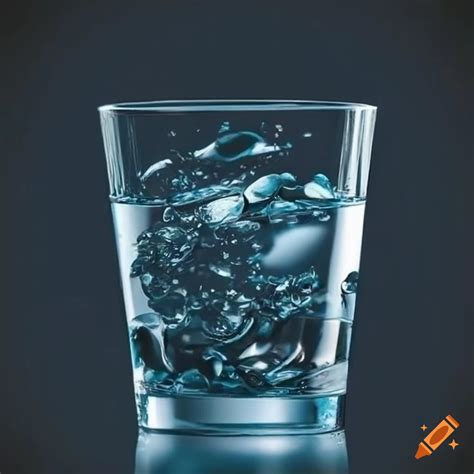 Glass of water on Craiyon