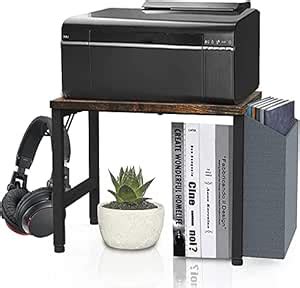 INDIAN DECOR. 66200 Vintage Wood Desktop Printer Stand Holder with ...