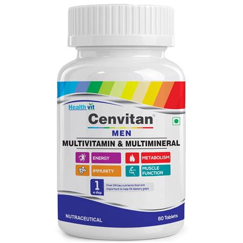 Healthvit Cenvitan Multivitamin tablet For Men | Multivitamin for Men ...