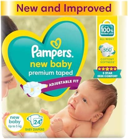 Pampers Active Baby Diapers, New Born, Extra Small, (NB, XS) size, 24 ...