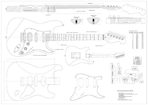 Buy Set of 3 Electric Guitar Plans - Telecaster thinline 69, Telecaster ...