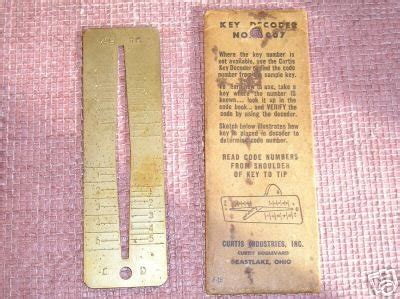 Image result for Vintage Curtis Lock Decoder. Decoding Tool