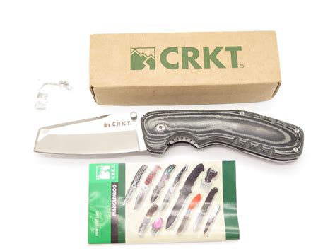 CRKT Folding Razel 4030 Micarta Handle 4.75" Linerlock Folding Pocket ...