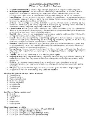 Image result for ESP 9 Quarter 4 Module