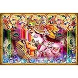 SAF 'Radha Krishna' Wall Painting (Synthetic, 30 cm x 30 cm x 2 cm ...