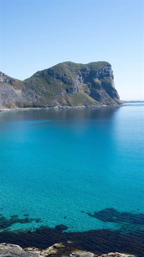 Download wallpaper 1080x1920 sea, bay, mountains, silence, nature ...