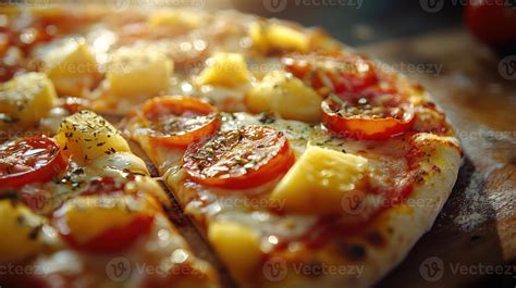 pizza with ananas 55278040 Stock Photo at Vecteezy