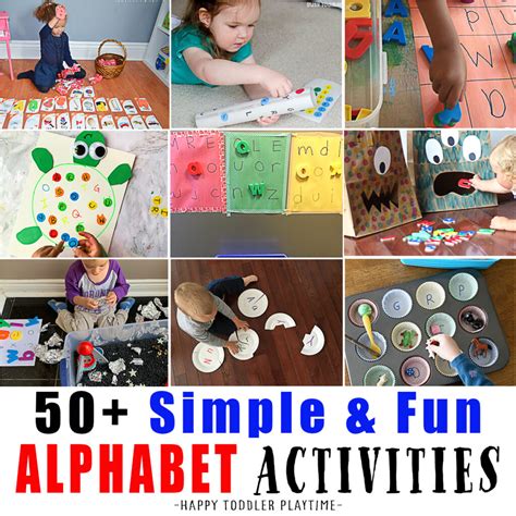 50 Easy Alphabet Activities for Preschoolers - Happy Toddler Playtime