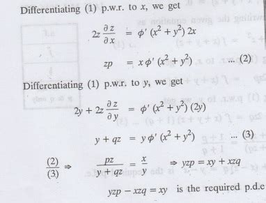 Solved Example Problems based on formation of p.d.e by elimination of ...