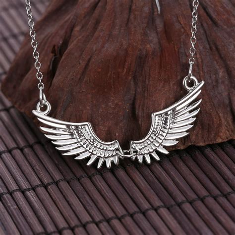 Fashion Women Silver Angel Wing White Gold Plated Necklace Pendant Chain Jewelry | eBay