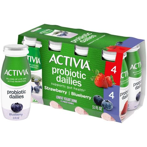 Activia Probiotic Dailies Strawberry & Blueberry | Ubuy India