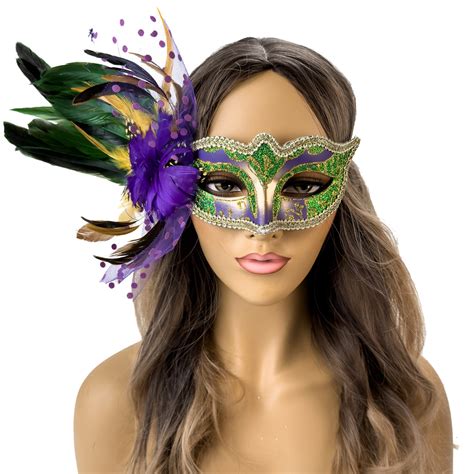 Halloween Costume Masquerade Masks with Feathers US FREE SHIP