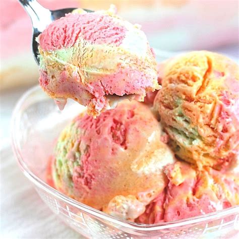Jello Rainbow Sherbet Ice Cream • Now Cook This!