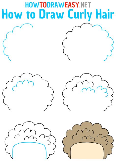 How to Draw Curly Hair - Draw for Kids