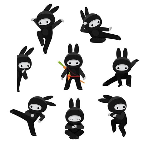 119 Character Illustration Ninja Rabbit Vector Images, Stock Photos, 3D ...
