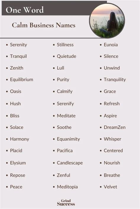 500 Calm Business Name Ideas + Generator [2024]