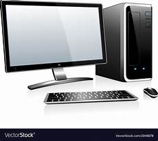 Vector Image Desktop by 3d Desktop Computer Royalty Free Vector Image Vectorstock Vector Image Desktop