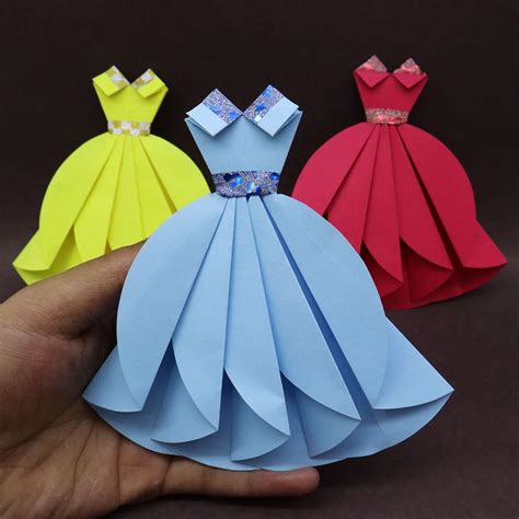 Image result for Origami Paper Dress Tutorial