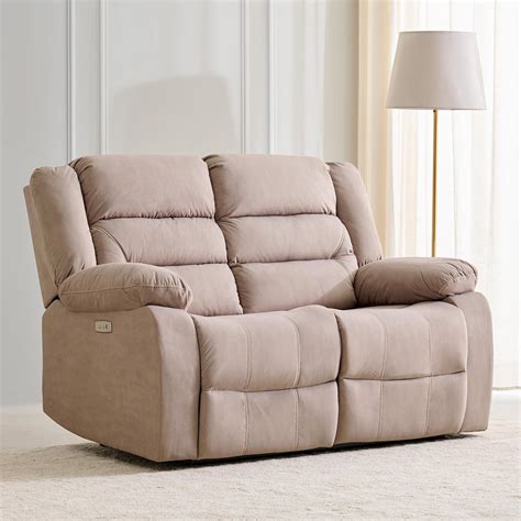 Home Centre 2 Seater Cairo Fabric Recliner| Fabric Recliner| (Beige) |2 ...
