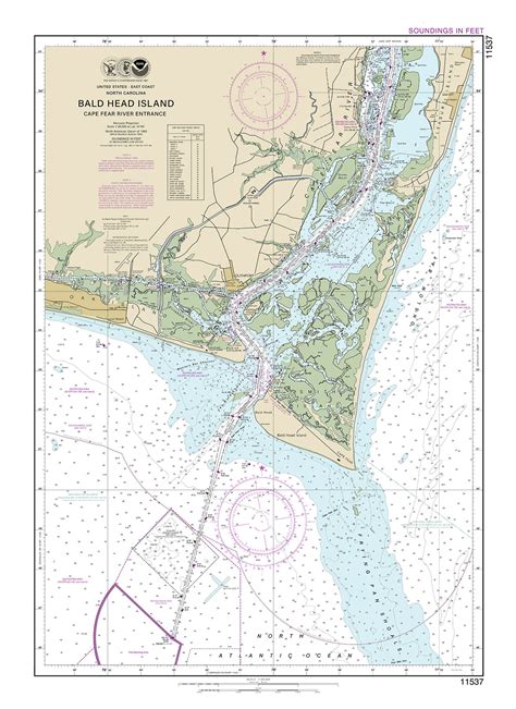 BALD HEAD ISLAND, Cape Fear River Entrance - North Carolina - 2018 Nautical Chart
